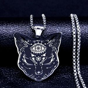 Black Gothic Cat Necklace